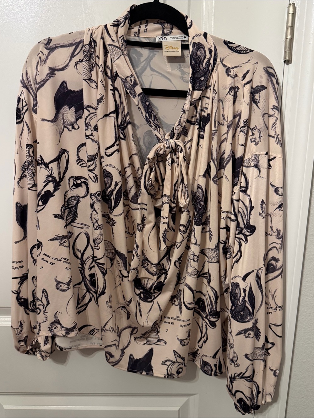 Zara x Disney Stories Collection Bambi Bow Blouse